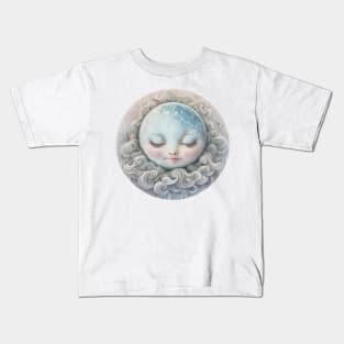 Soft Sleeping Moon Kids T-Shirt